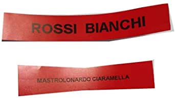 Generico 1 Etichetta Nero su Rosso CITOFONO Un RIGO in Carta PLASTIFICATA  Sottile Adesiva 1,2×5,5 6 cm Circa O Cassetta Posta targhetta per  DENOMINARE Qualsiasi Cosa 1 Portachiavi corni – Blu Super Shop