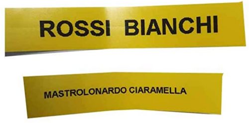 1 ETICHETTA NERO SU TRASPARENTE CITOFONO UN RIGO IN CARTA PLASTIFICATA  SOTTILE ADESIVA 1,2x5,5 6 cm Circa O CASSETTA POSTA targhetta PER  DENOMINARE QUALSIASI COSA 1 Portachiavi corni : : Cancelleria e